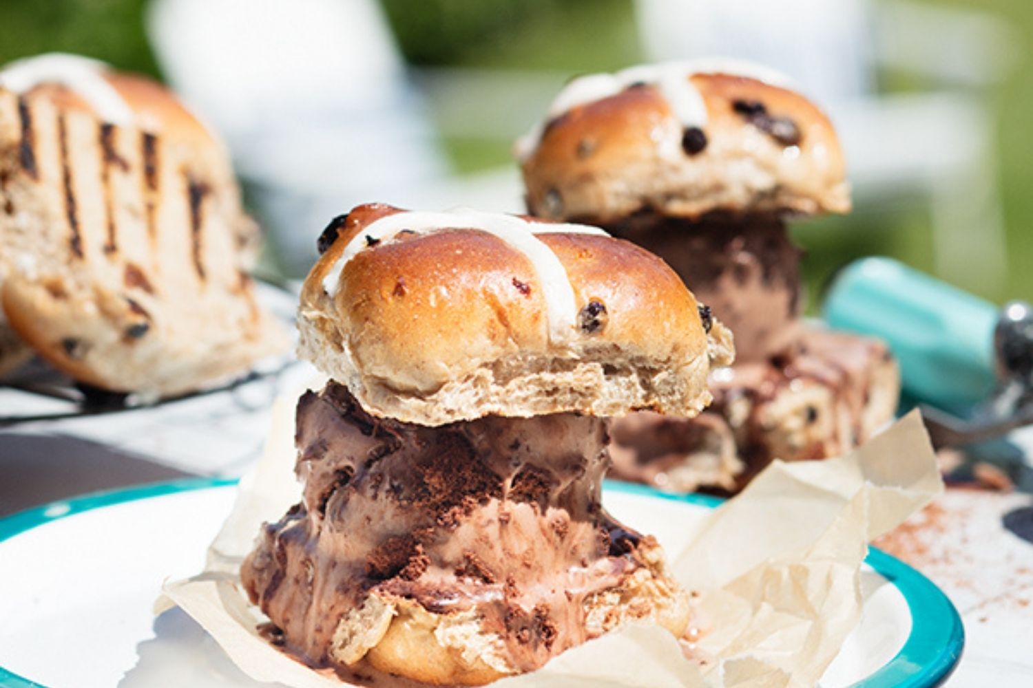 Milo barbecue hot cross bun ice cream sandwich recipe Recipe | Better ...