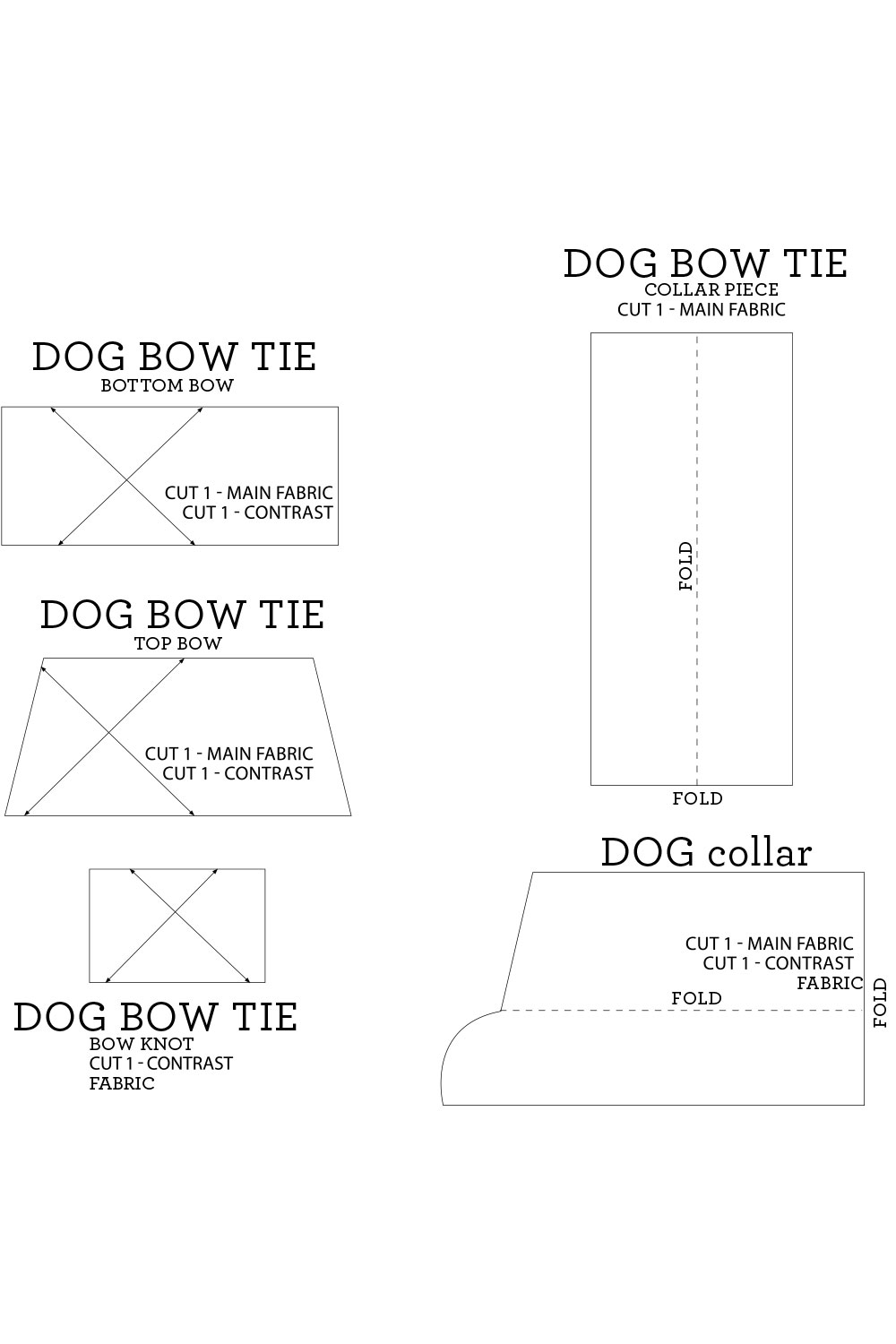 dog collar and tie pattern
