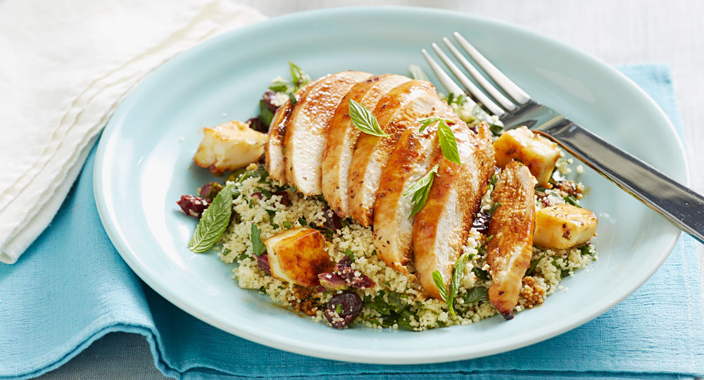Lemon honey chicken with herby couscous | Better Homes and Gardens