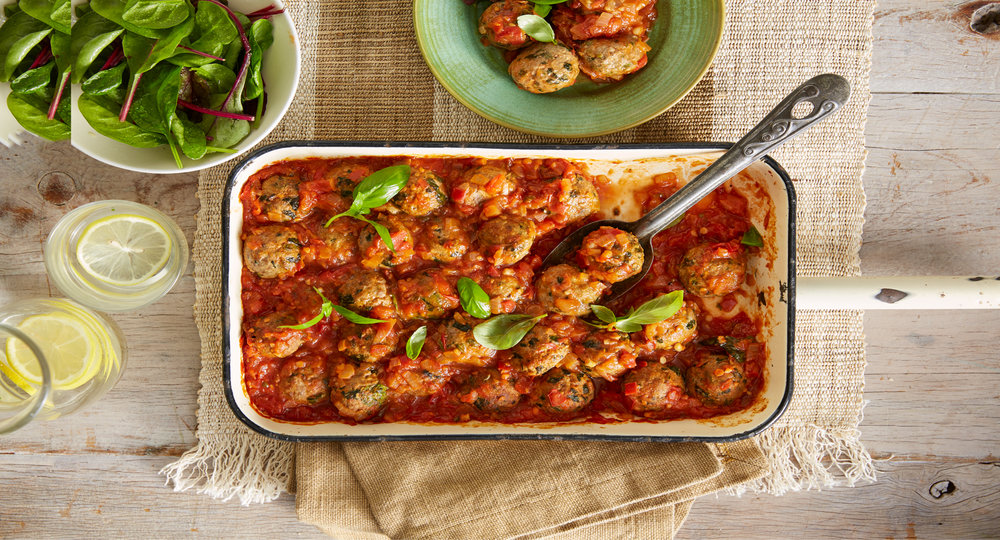 Baked meatballs with fresh tomato sauce | Better Homes and Gardens