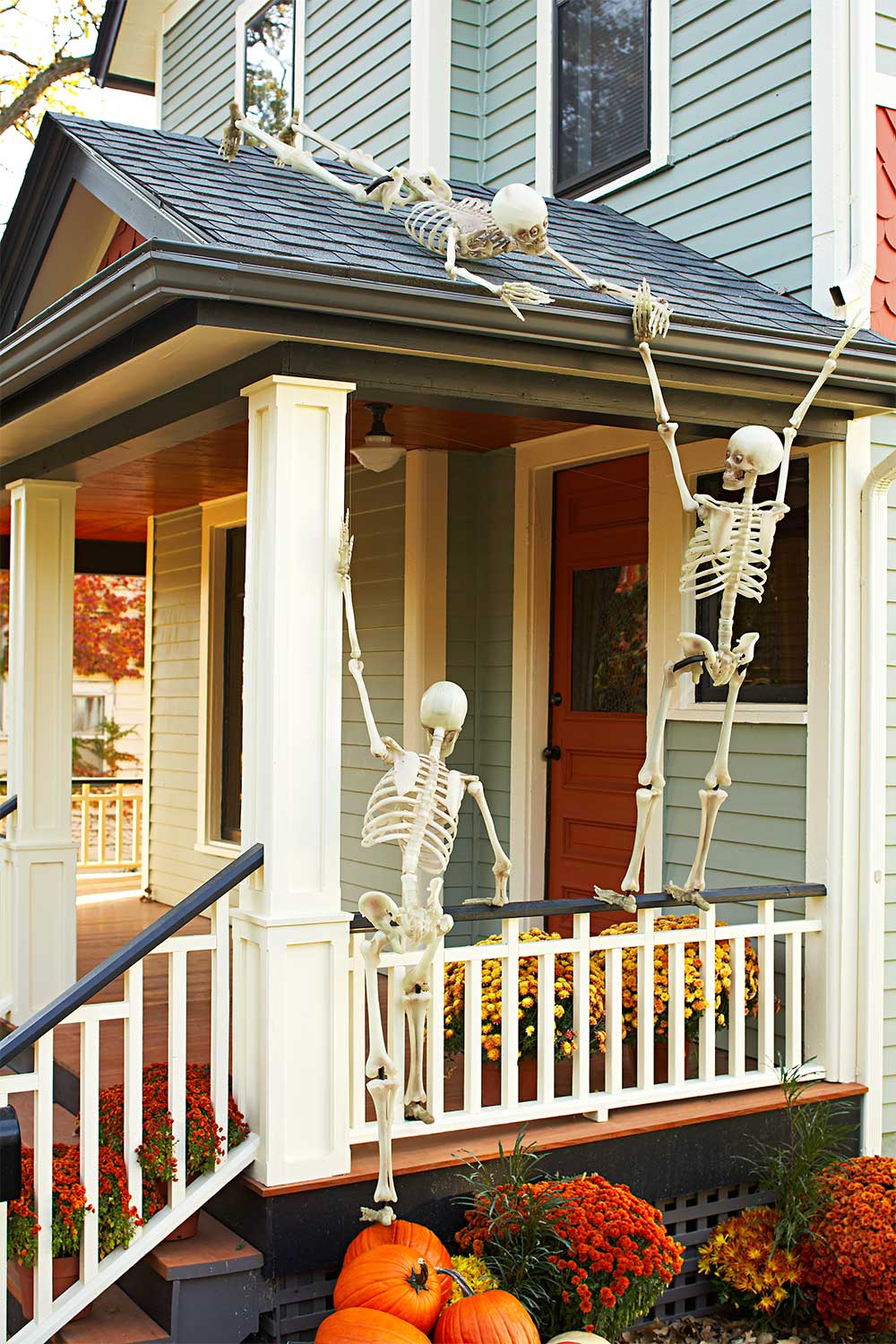 Cheerful skeleton dancing pose for halloween Vector Image