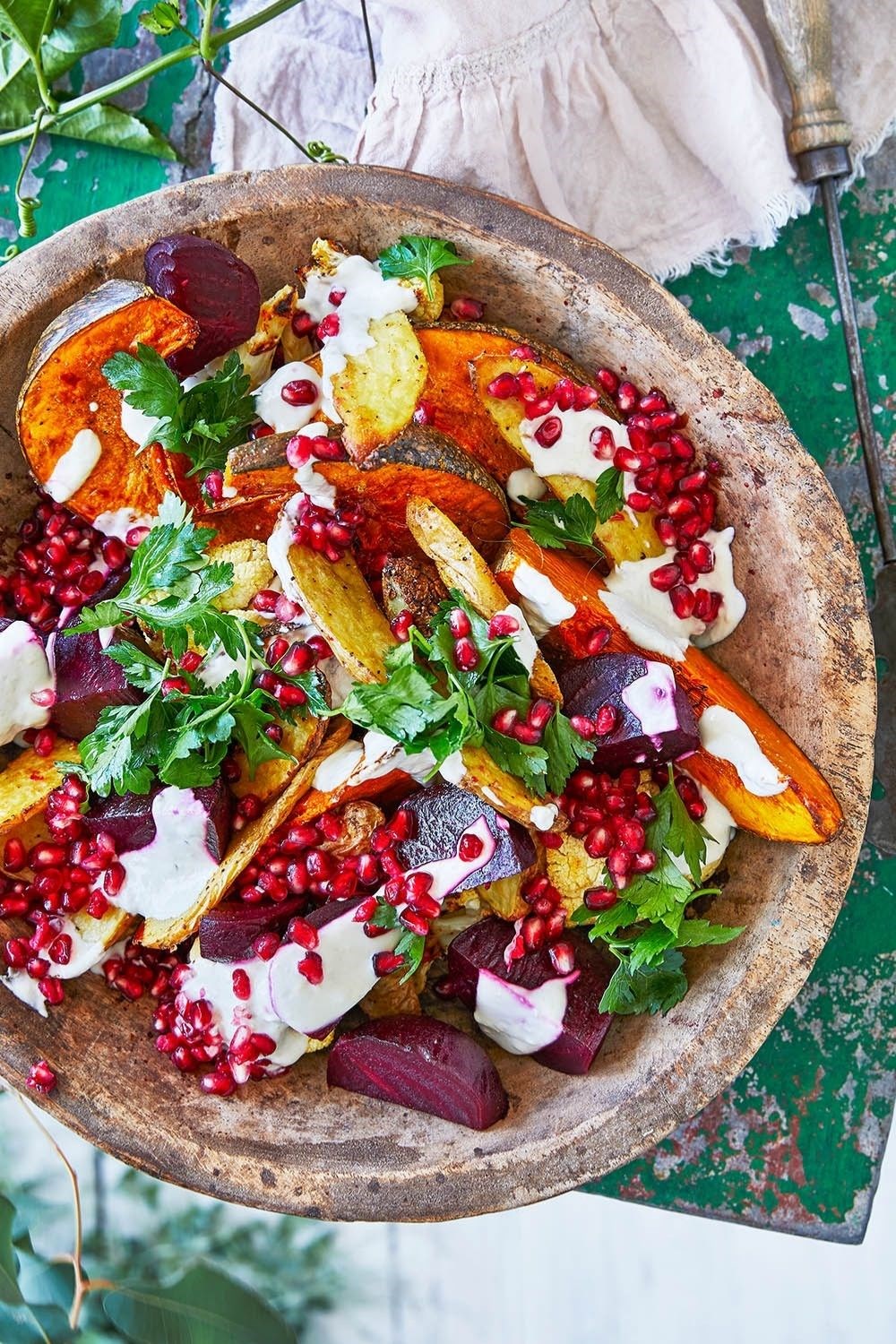 Colourful roast vegetables with tahini dressing Recipe | Better Homes ...