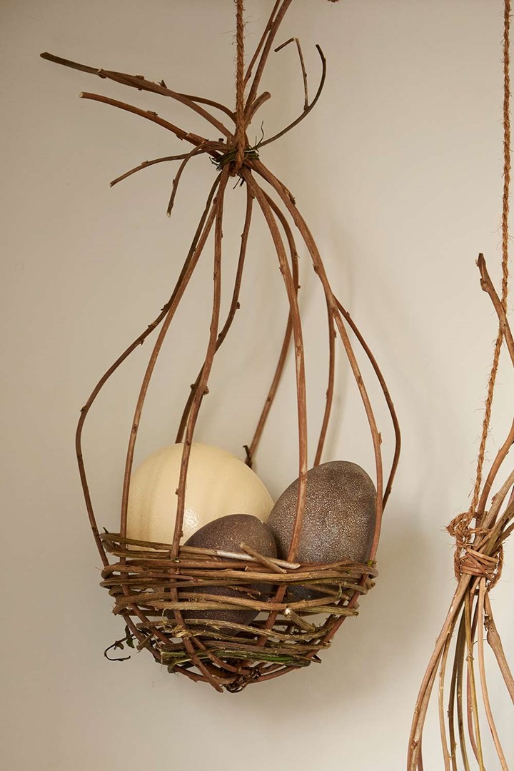Woven hanging basket