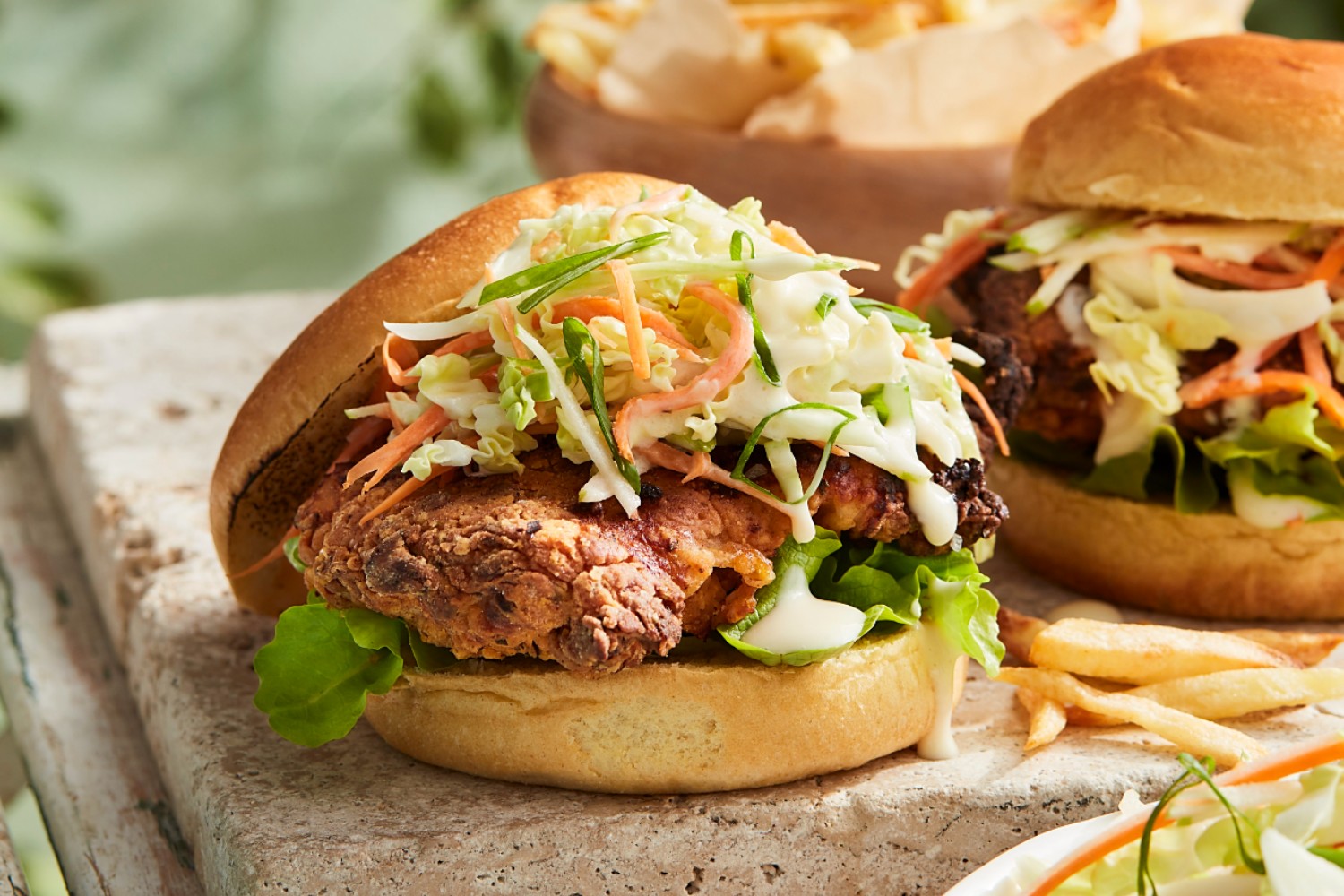Southern air fried chicken and slaw rolls recipe Recipe | Better Homes ...