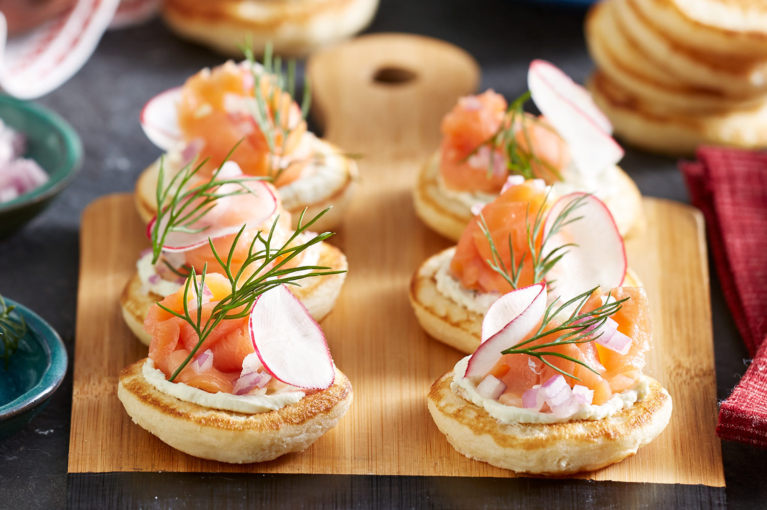 Smoked Trout Blini Recipe Recipe | Better Homes and Gardens