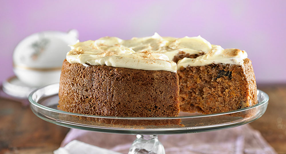Gluten-free carrot cake with cream-cheese frosting Recipe | Better ...