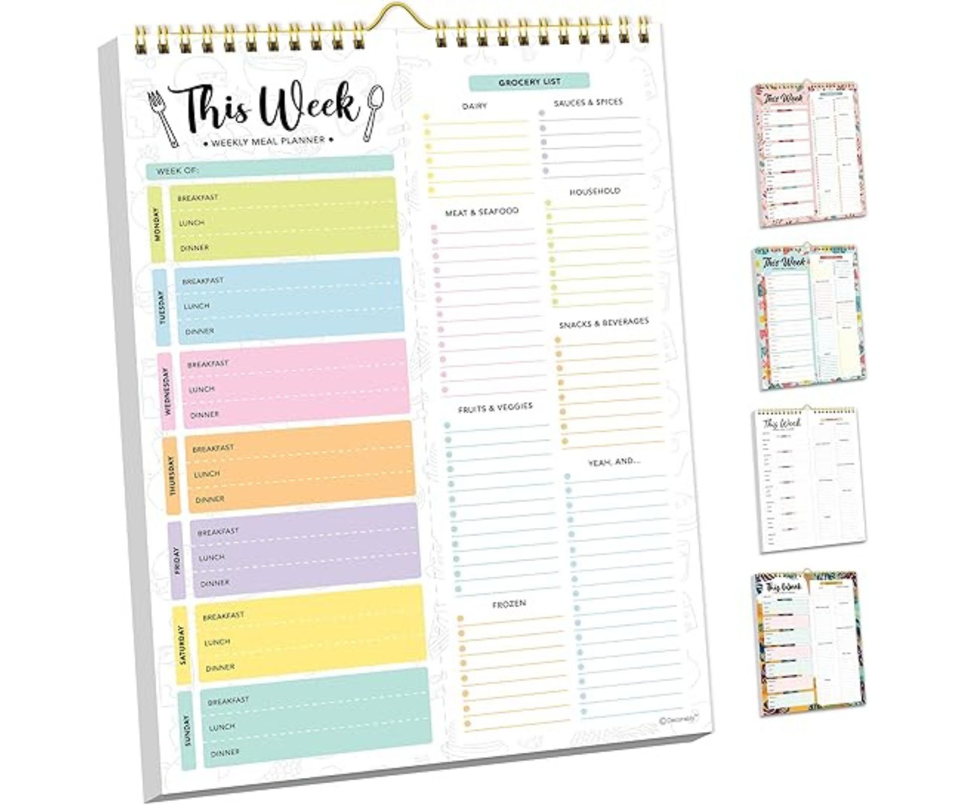 meal planner magnetic note pad