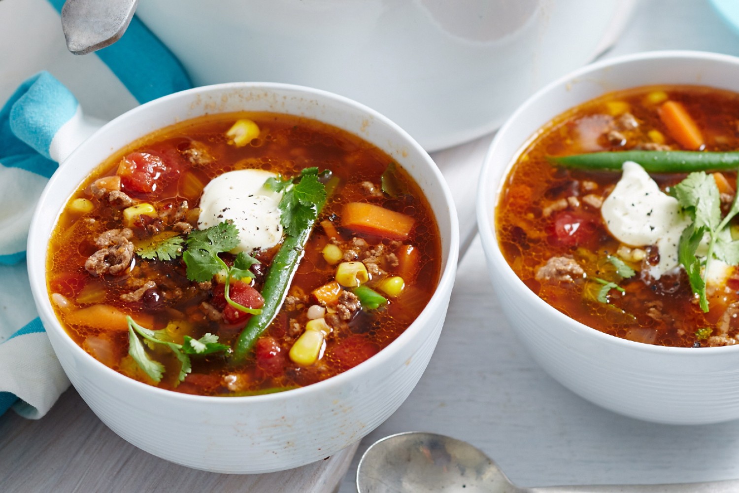 Mexican beef chilli soup recipe Recipe | Better Homes and Gardens